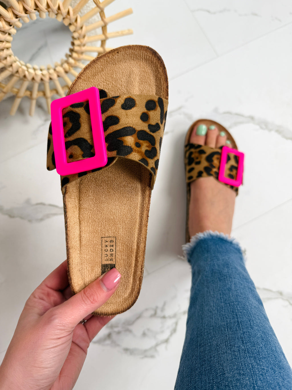 SANDALIAS LEOPARDO - ROSA