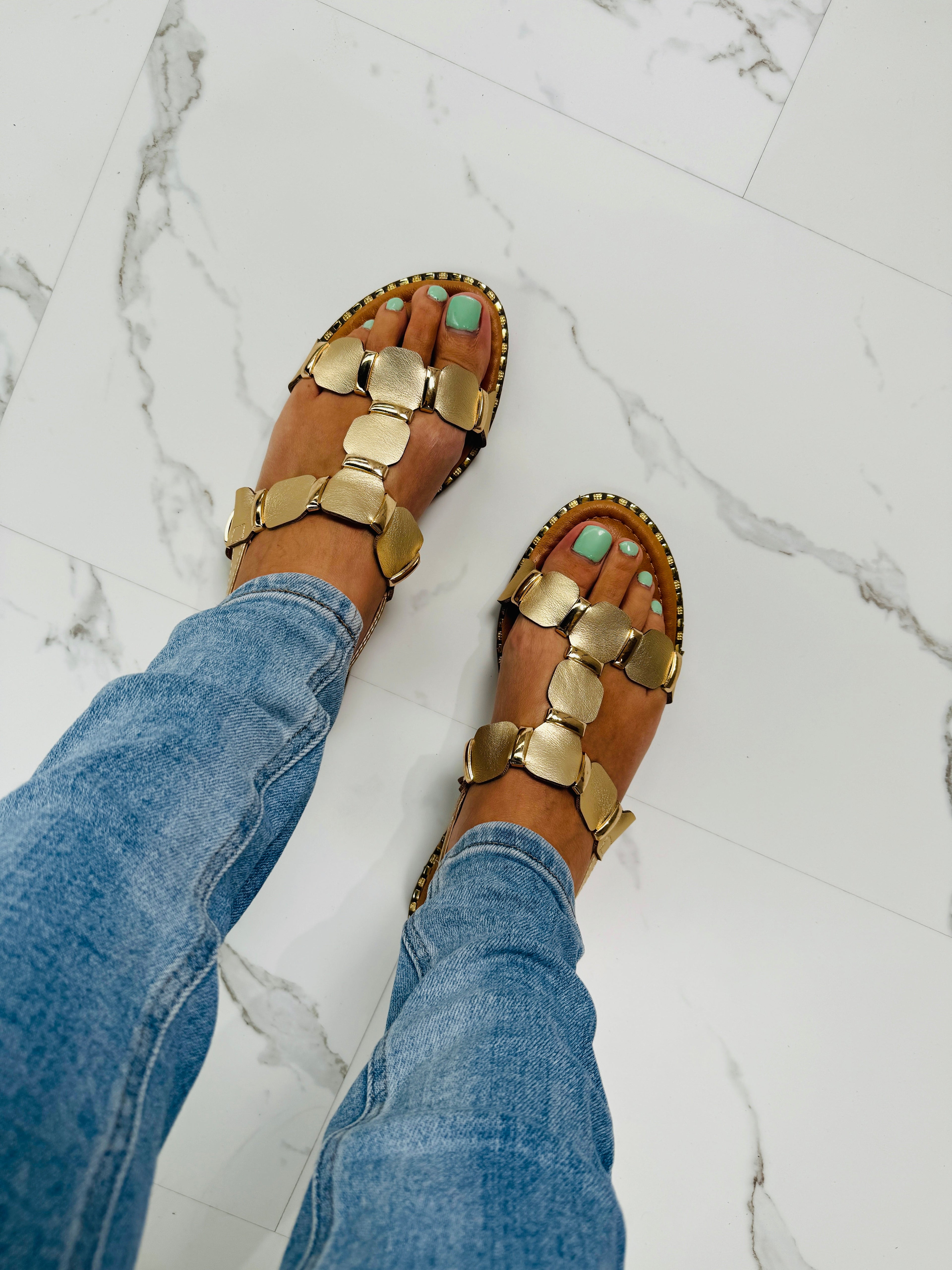 SANDALIAS 2 PARTES - ORO