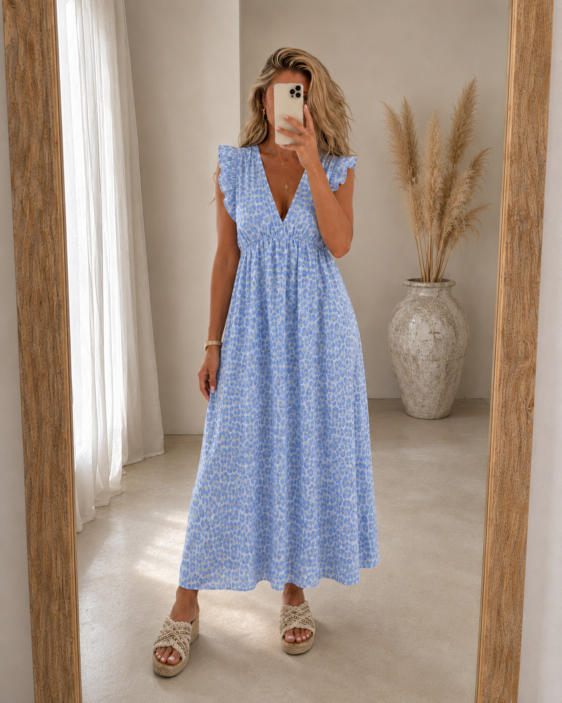 VESTIDO CASUAL  CON VOLANTES