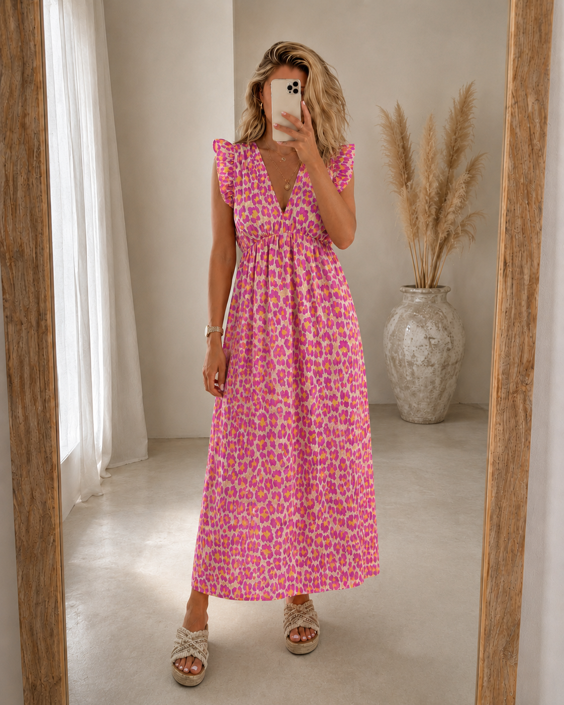 VESTIDO CASUAL  CON VOLANTES