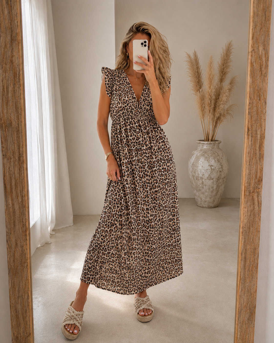 VESTIDO CASUAL  CON VOLANTES