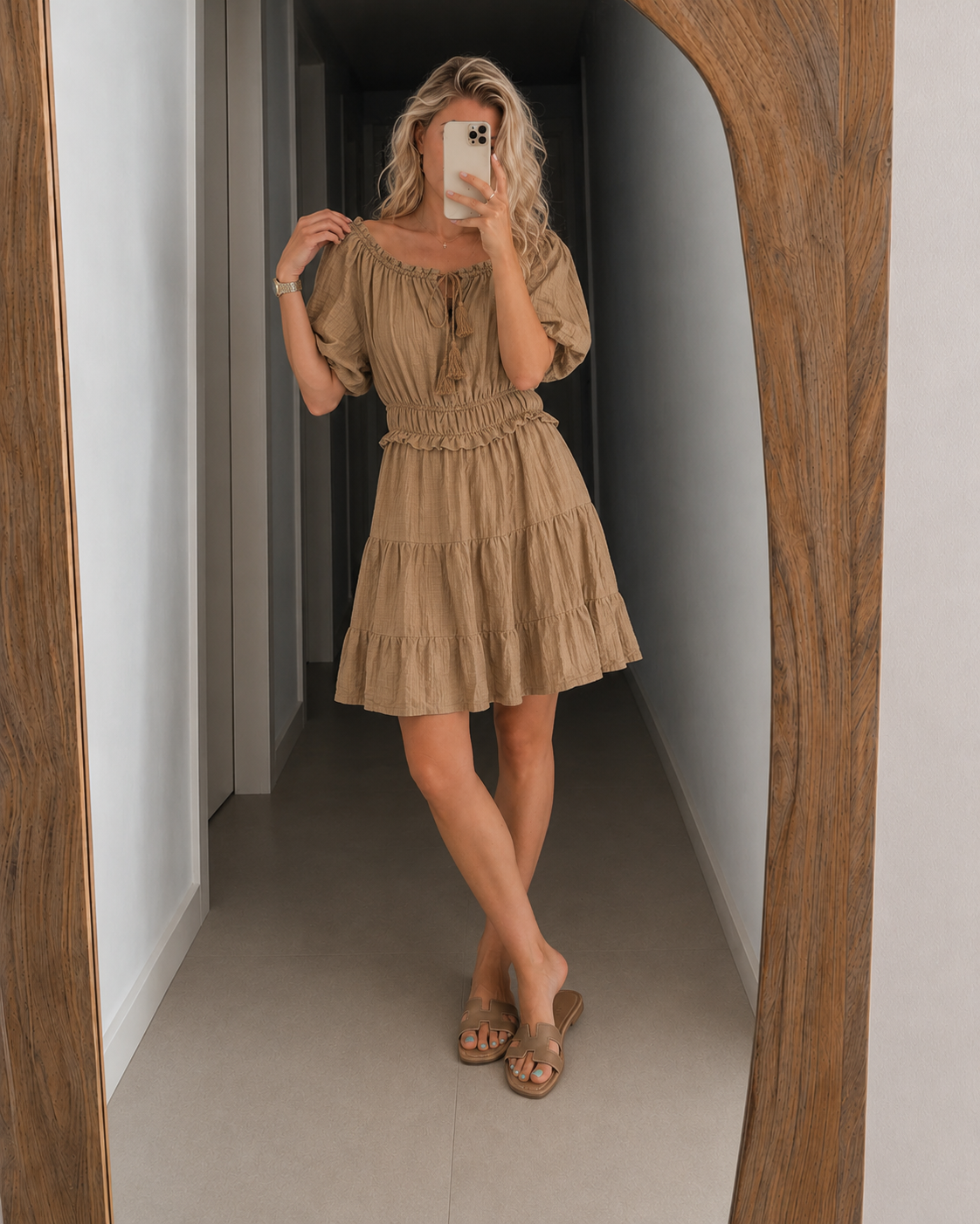 VESTIDO SIN HOMBROS - TALLA UNICA
