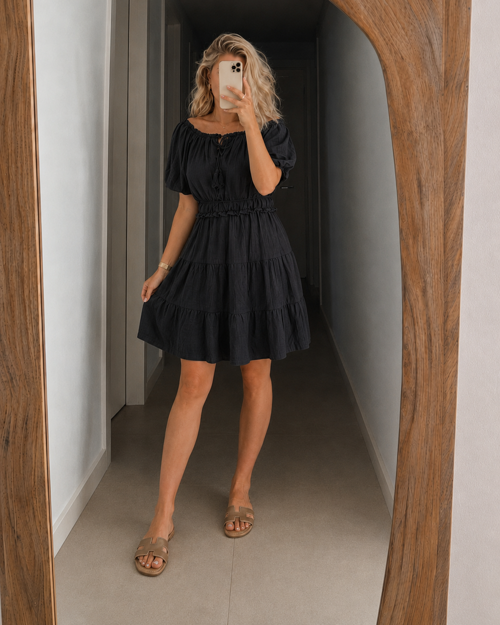 VESTIDO SIN HOMBROS - TALLA UNICA