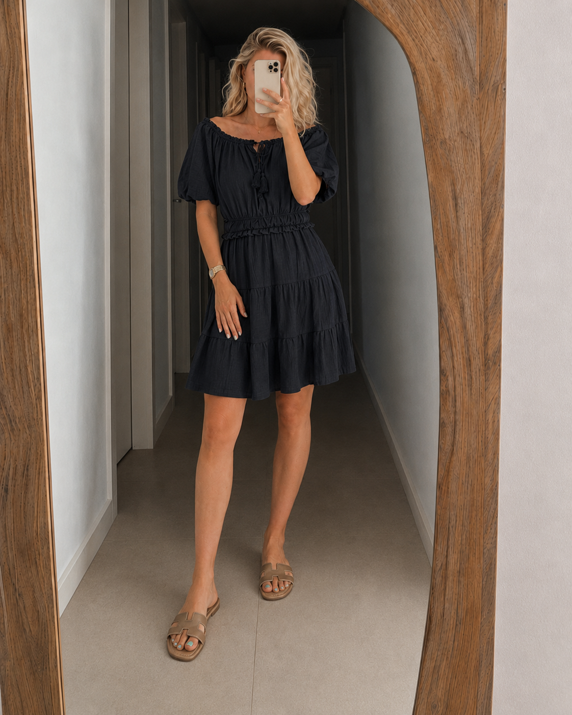 VESTIDO SIN HOMBROS - TALLA UNICA