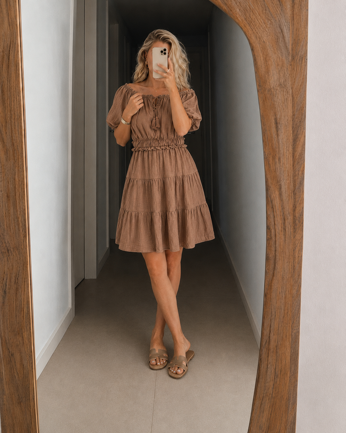 VESTIDO SIN HOMBROS - TALLA UNICA
